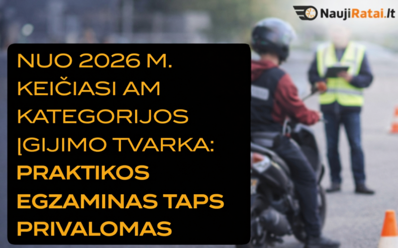 Keisis AM kategorijos įsigijimo tvarka – vairuotojų laukia dideli pokyčiai