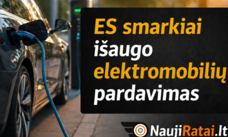 ES augo automobilių pardavimas, ypač tarp elektromobilių